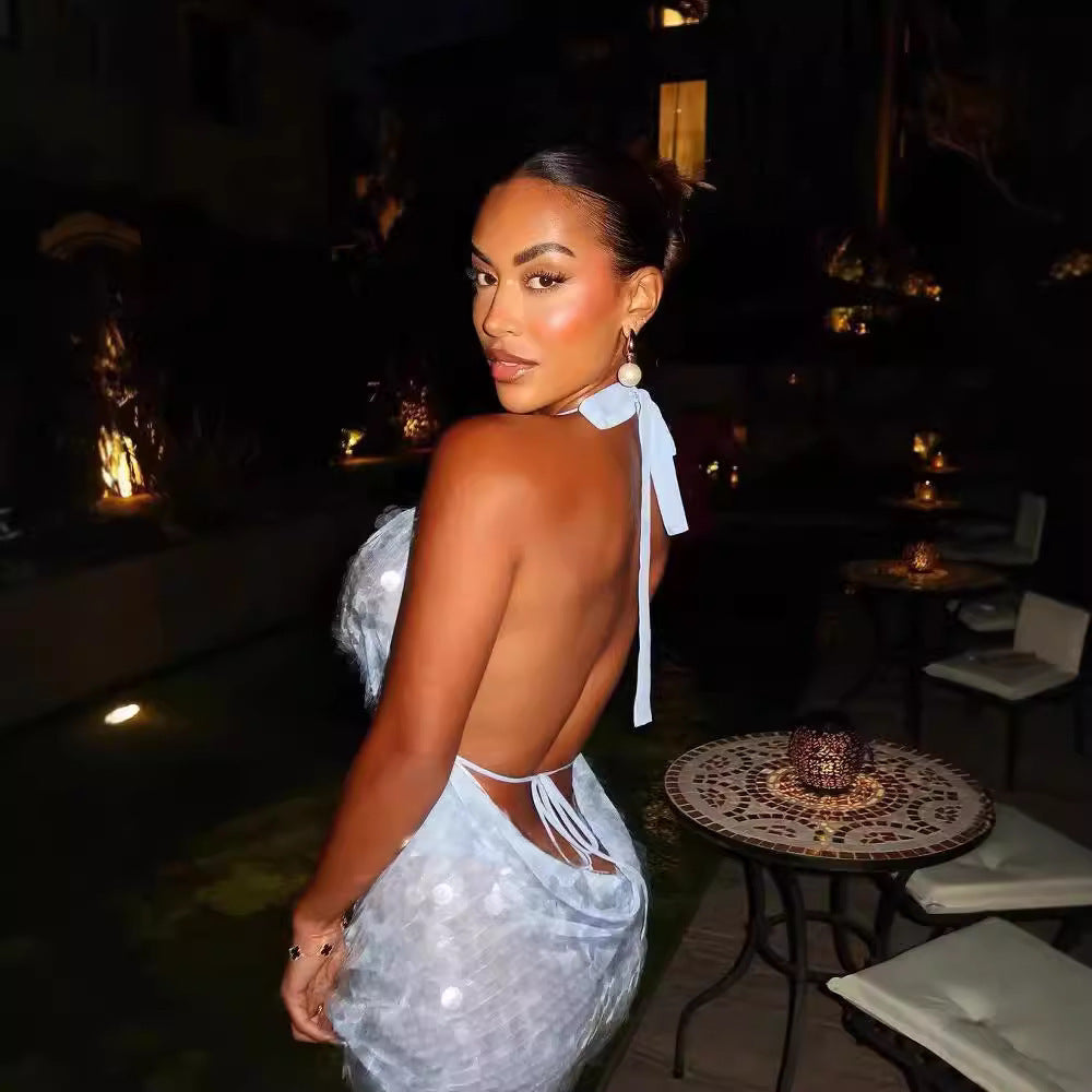 Maia Sequin Maxi Dress