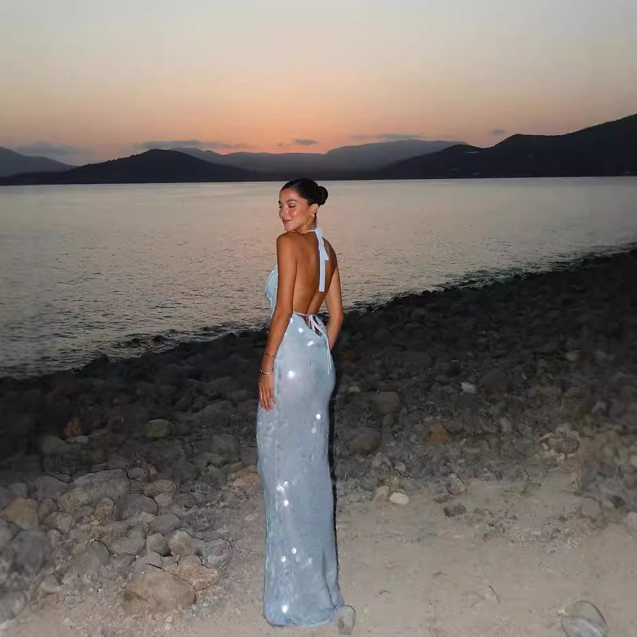 Maia Sequin Maxi Dress