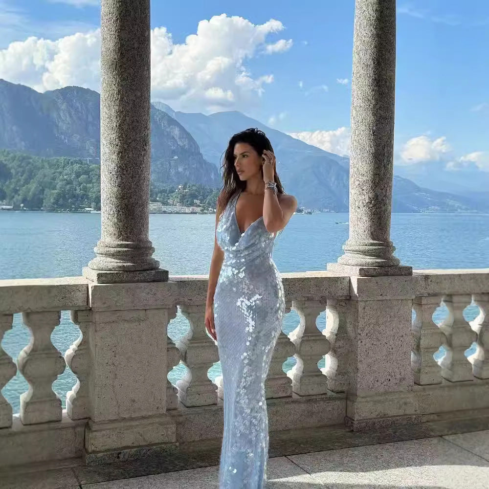 Maia Sequin Maxi Dress